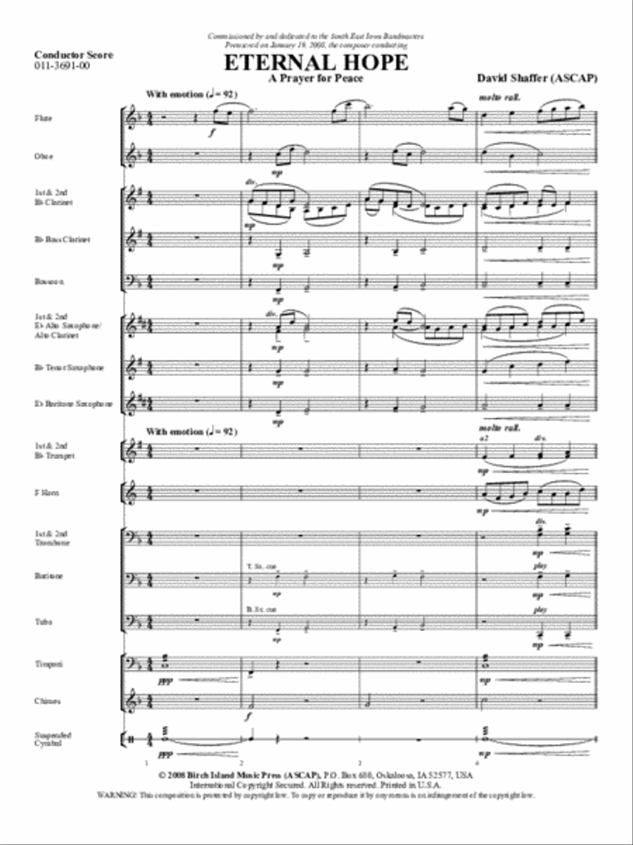 Eternal Hope Concert Band scores gallery preview page 2