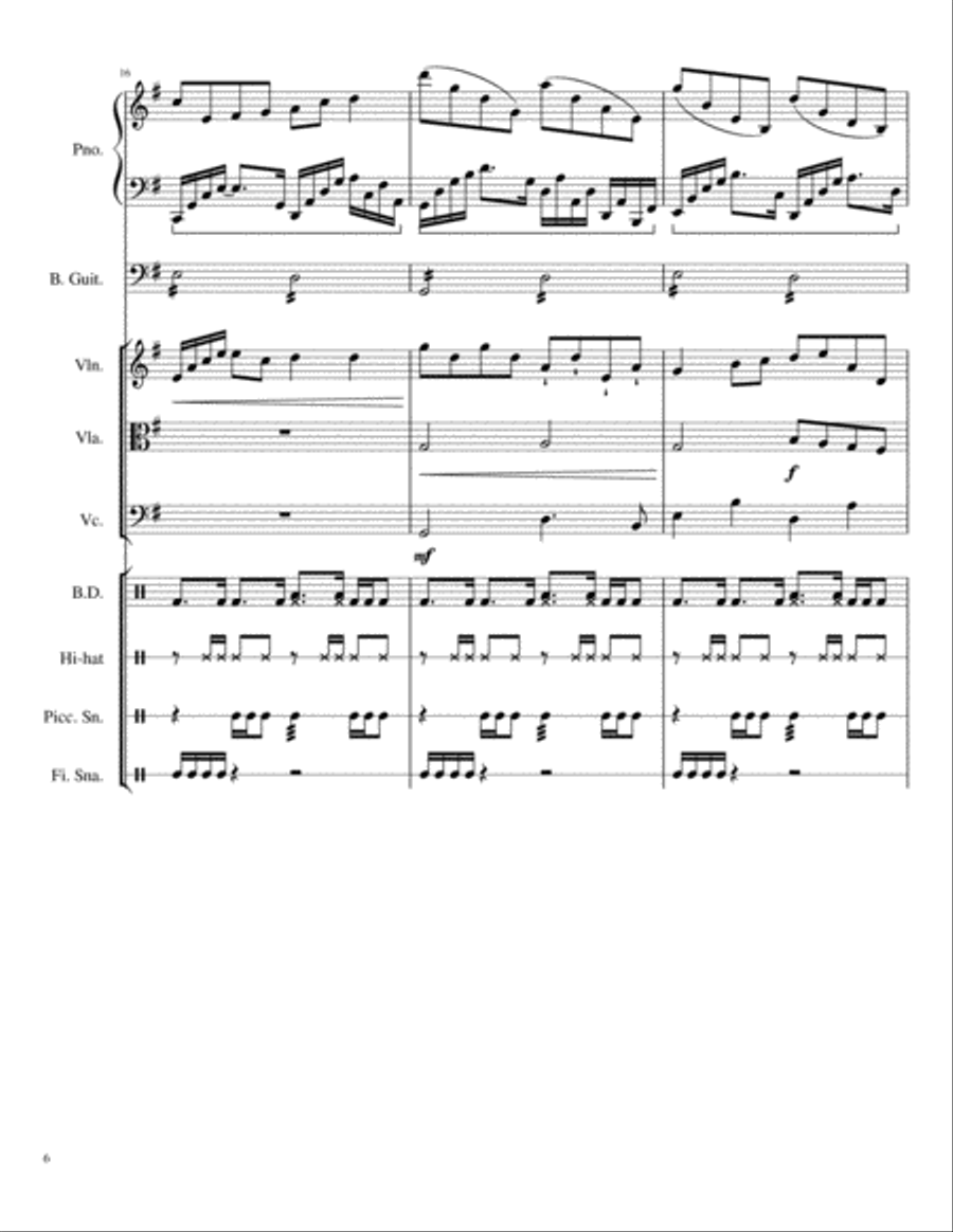 You're my inspiration Small Ensemble scores gallery preview page 6