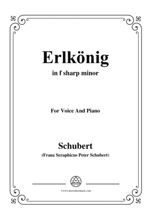 Book cover for Schubert-Erlkönig in f sharp minor,for voice and piano