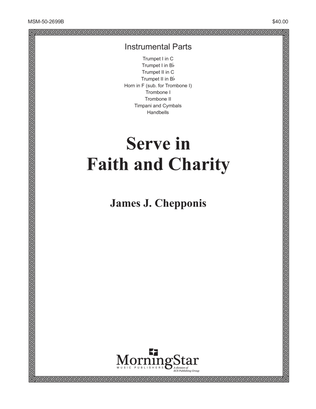Book cover for Serve in Faith and Charity (Instrumental Parts)