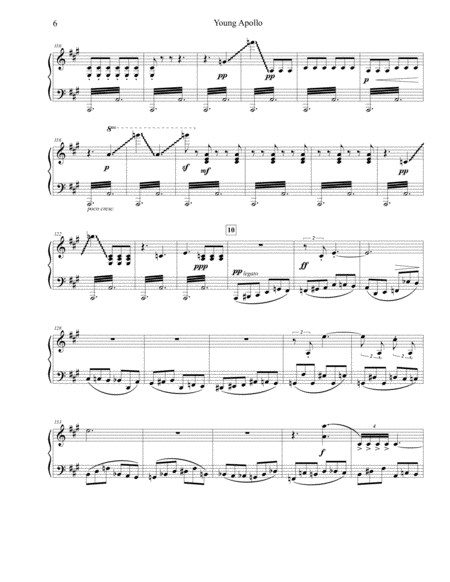 Benjamin Britten's Young Apollo, Piano II score