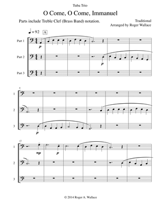 O Come, O Come, Immanuel (Emmanuel) - Tuba Trio
