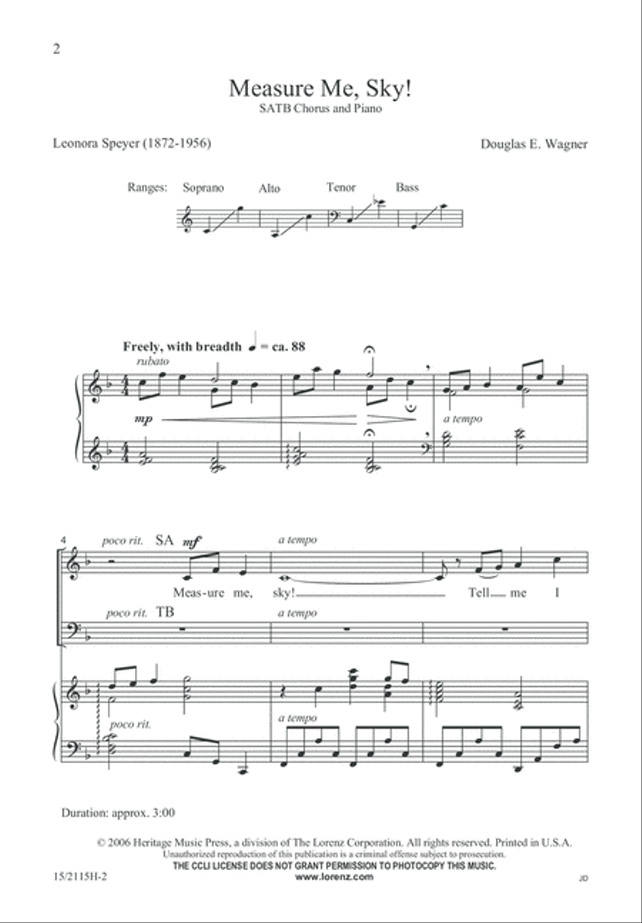 Measure Me, Sky! Measure Me, Sky! 4-Part scores gallery preview page 2