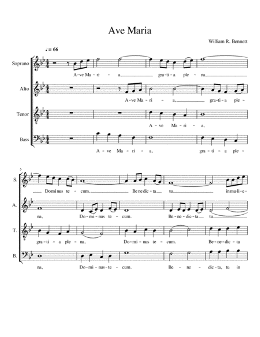 Ave Maria 4-Part scores gallery preview page 1