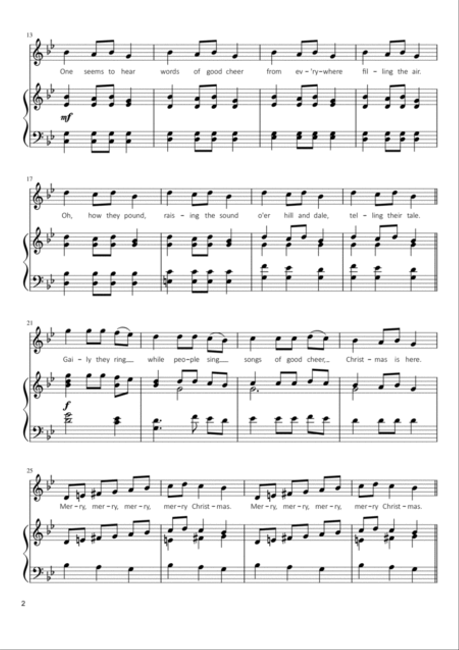 Carol Of The Bells Voice scores gallery preview page 2