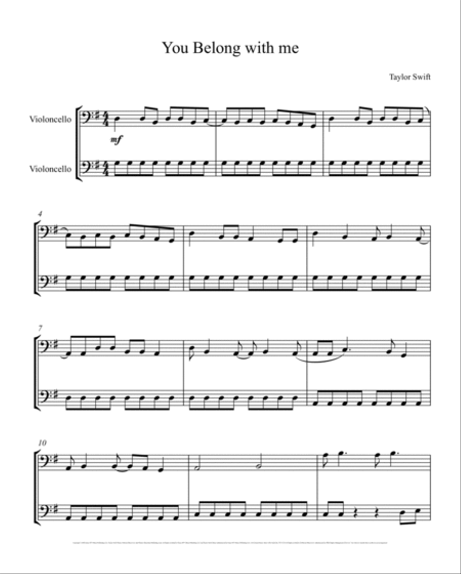 You Belong With Me You Belong With Me String Duet scores gallery preview page 2