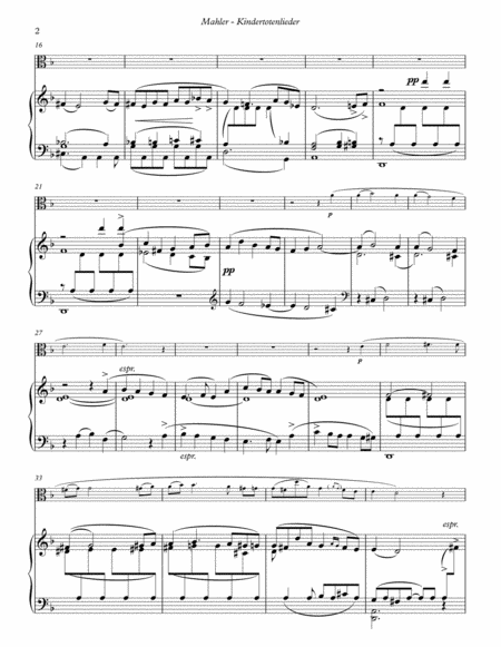 Kindertotenlieder for Alto Trombone and Piano accompaniment