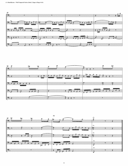 Fugue 04 from Well-Tempered Clavier, Book 2 (Bassoon Quintet) image number null