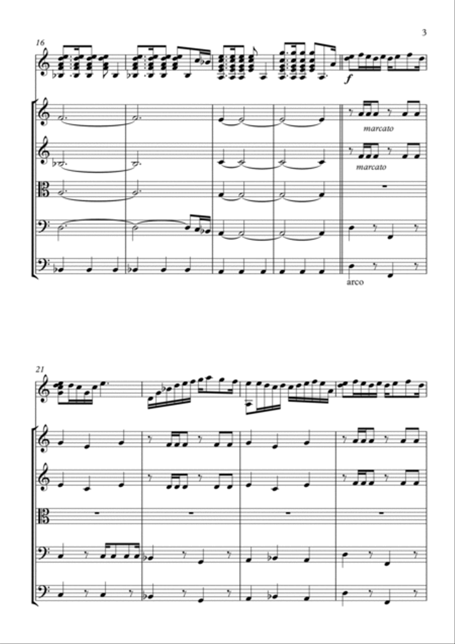 Pifilka - for Guitar and String Quintet Chamber Orchestra scores gallery preview page 3