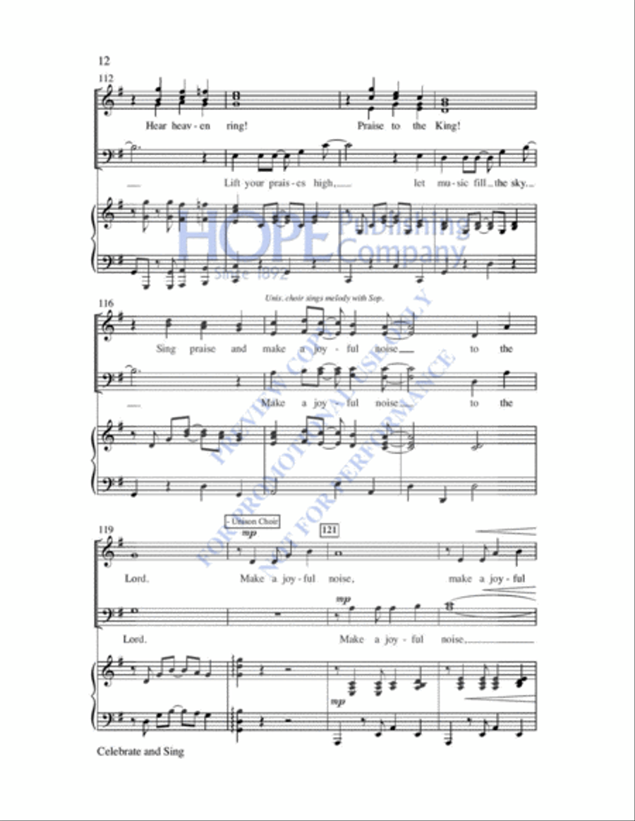 Celebrate and Sing 4-Part scores gallery preview page 13