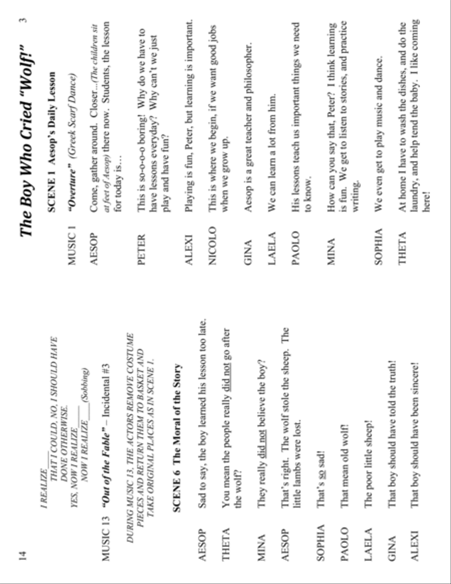 The Boy Who Cried Wolf - Production Kit Small Ensemble scores gallery preview page 5