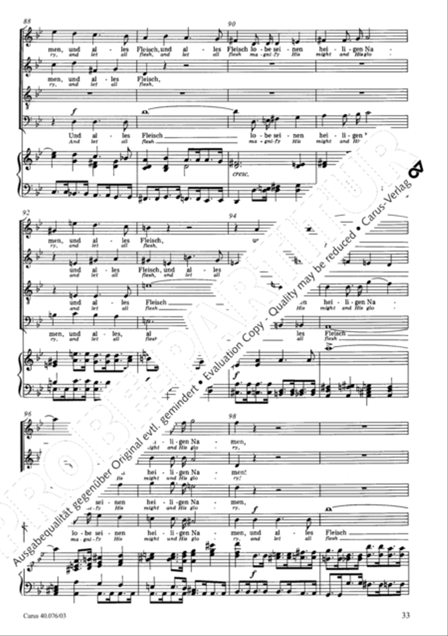 Hymn of Praise, MWV A 18 SSAATB scores gallery preview page 34