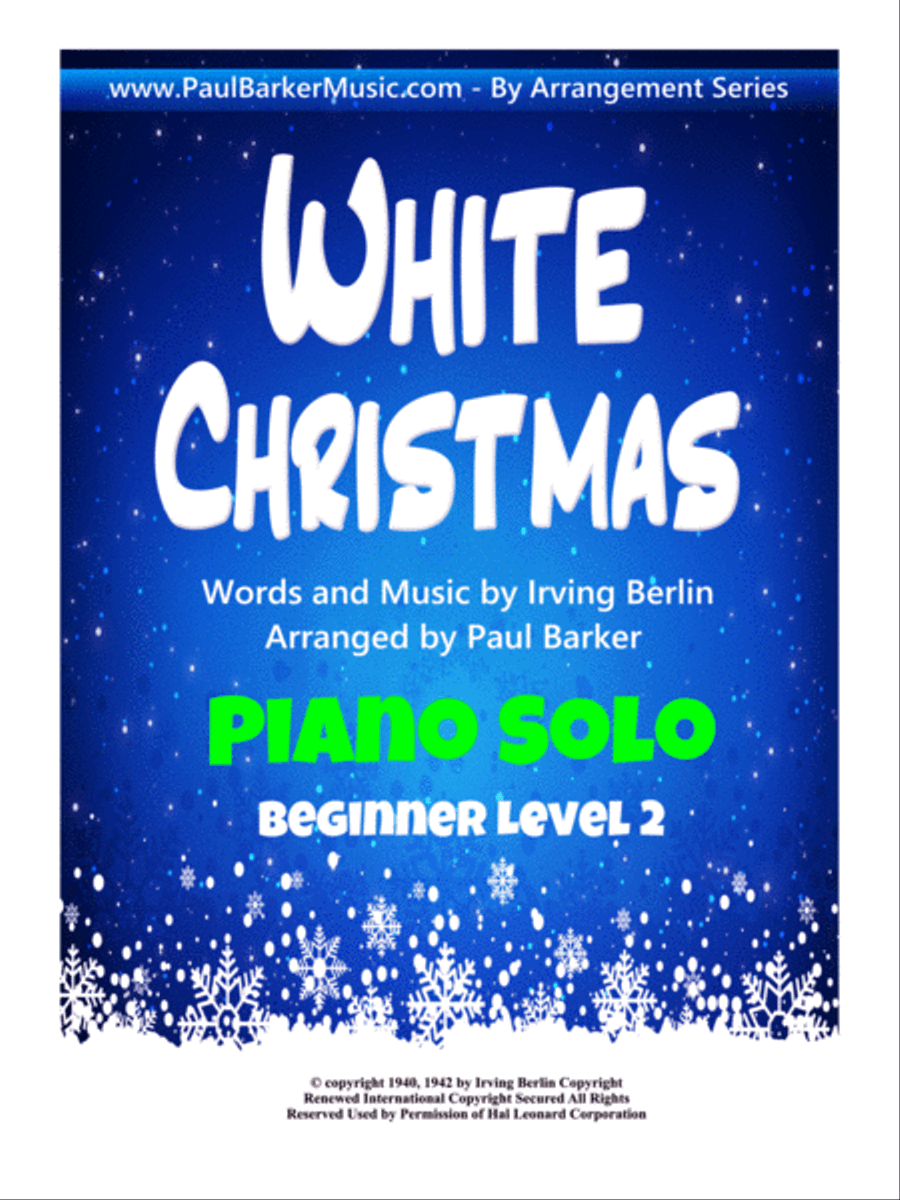 White Christmas Easy Piano scores gallery preview page 1