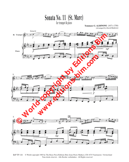 Sonata No 11 (St. Marc)