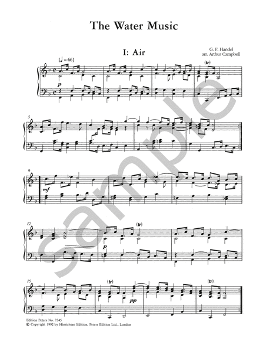Water Music Piano Solo scores gallery preview page 3