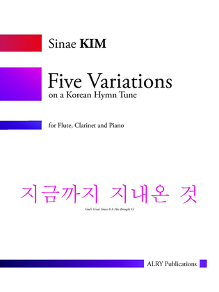 Book cover for Five Variations on a Korean Hymn Tune for Flute, Clarinet and Piano