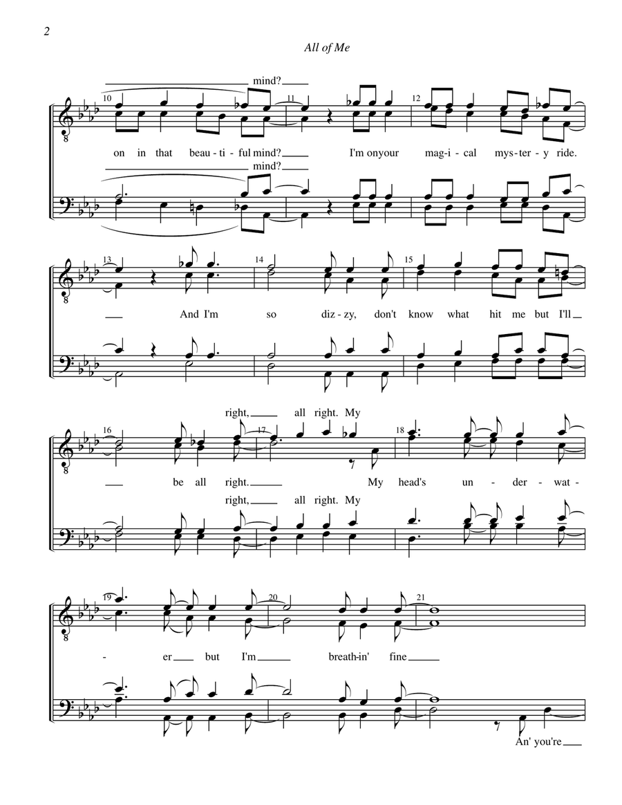 All Of Me All Of Me TTBB scores gallery preview page 2