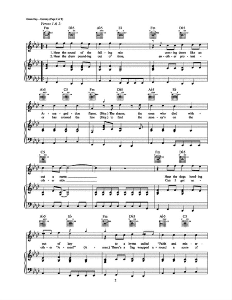 Holiday Piano, Vocal, Guitar scores gallery preview page 2