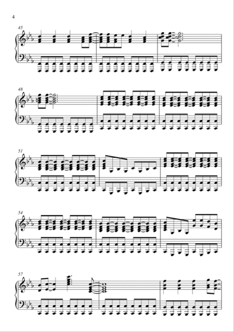 Scarface (push It To The Limit) Piano Solo scores gallery preview page 4