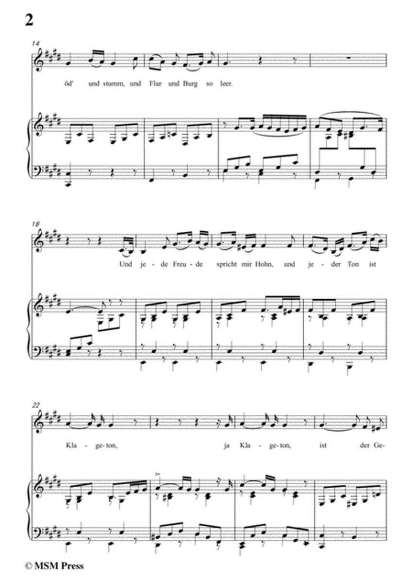 Schubert-Romanze,from'the opera Der haüsliche Krieg',in c sharp minor,for Voice&Piano image number null