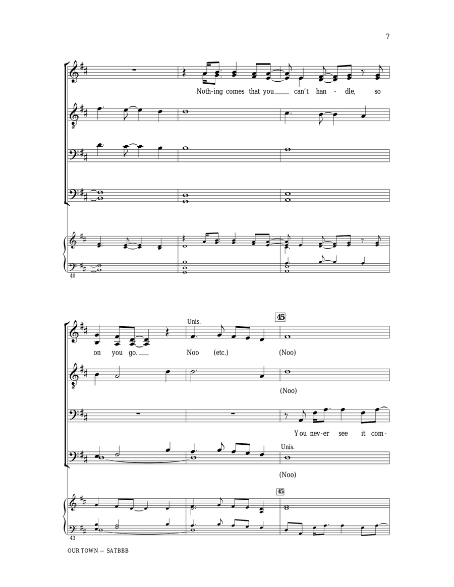 Our Town (from Cars) (arr. Philip Lawson) 4-Part scores gallery preview page 6