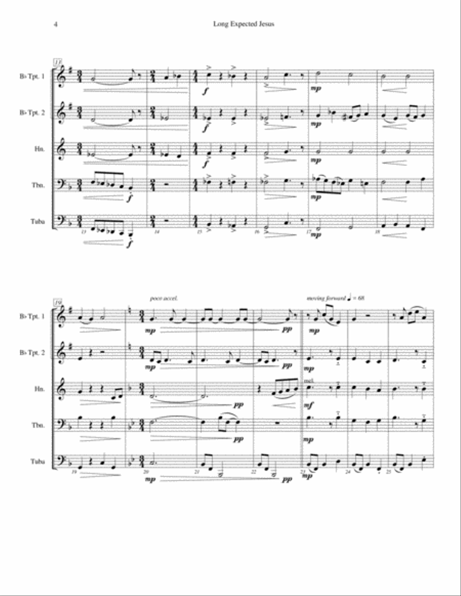 Long Expected Jesus Brass Ensemble scores gallery preview page 4