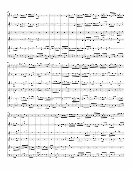 Aria: Auf, auf, auf, auf, Gläubige! from Cantata BWV 134 (arrangement for 6 recorders)
