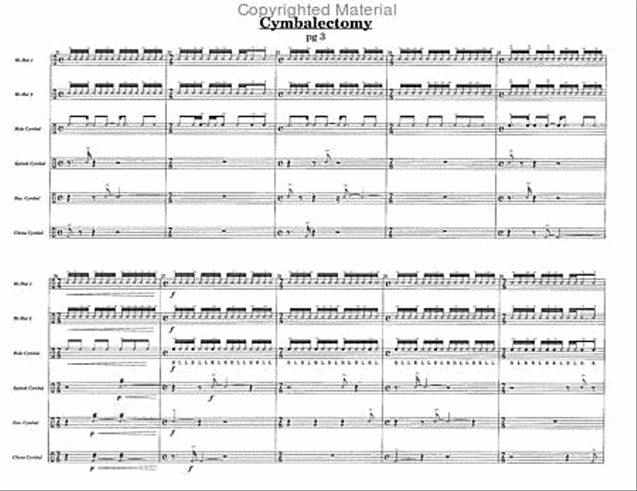 Cymbalectomy Percussion Ensemble scores gallery preview page 4