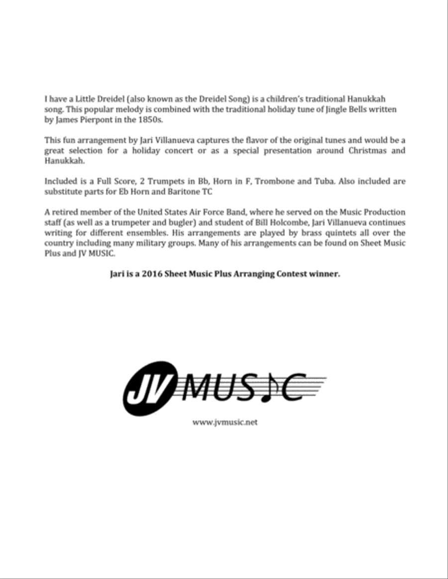 I have a Little Jingle Dreidel-Brass Quintet Brass Quintet scores gallery preview page 2