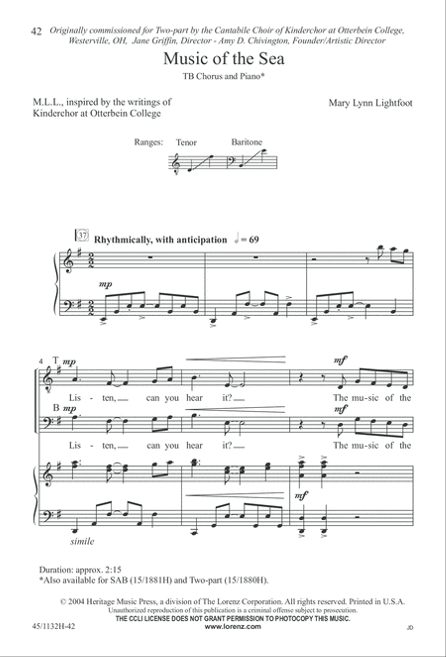 Singable Solutions for TB Choirs TB scores gallery preview page 42