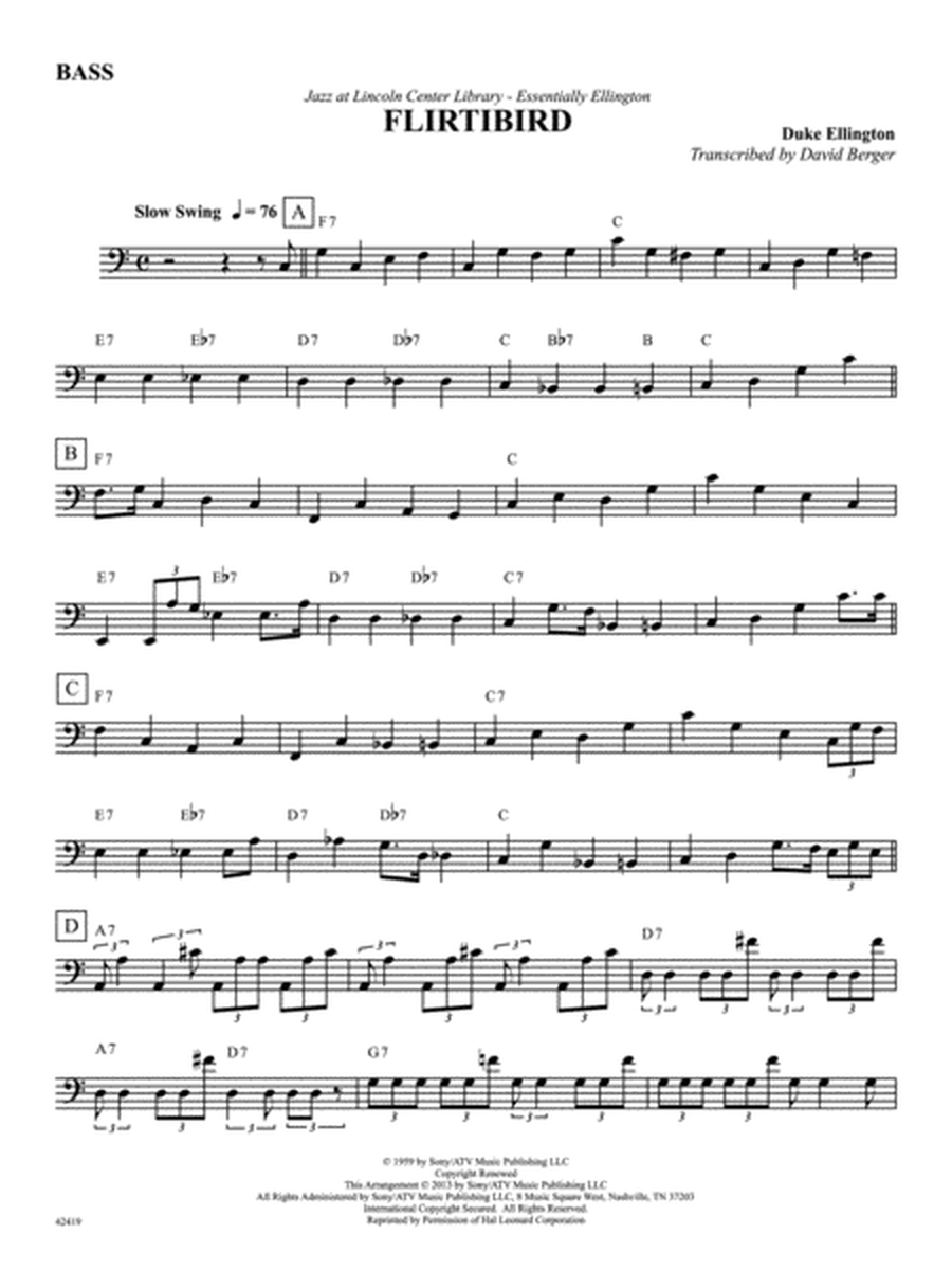 Flirtbird (from Anatomy of a Murder): String Bass