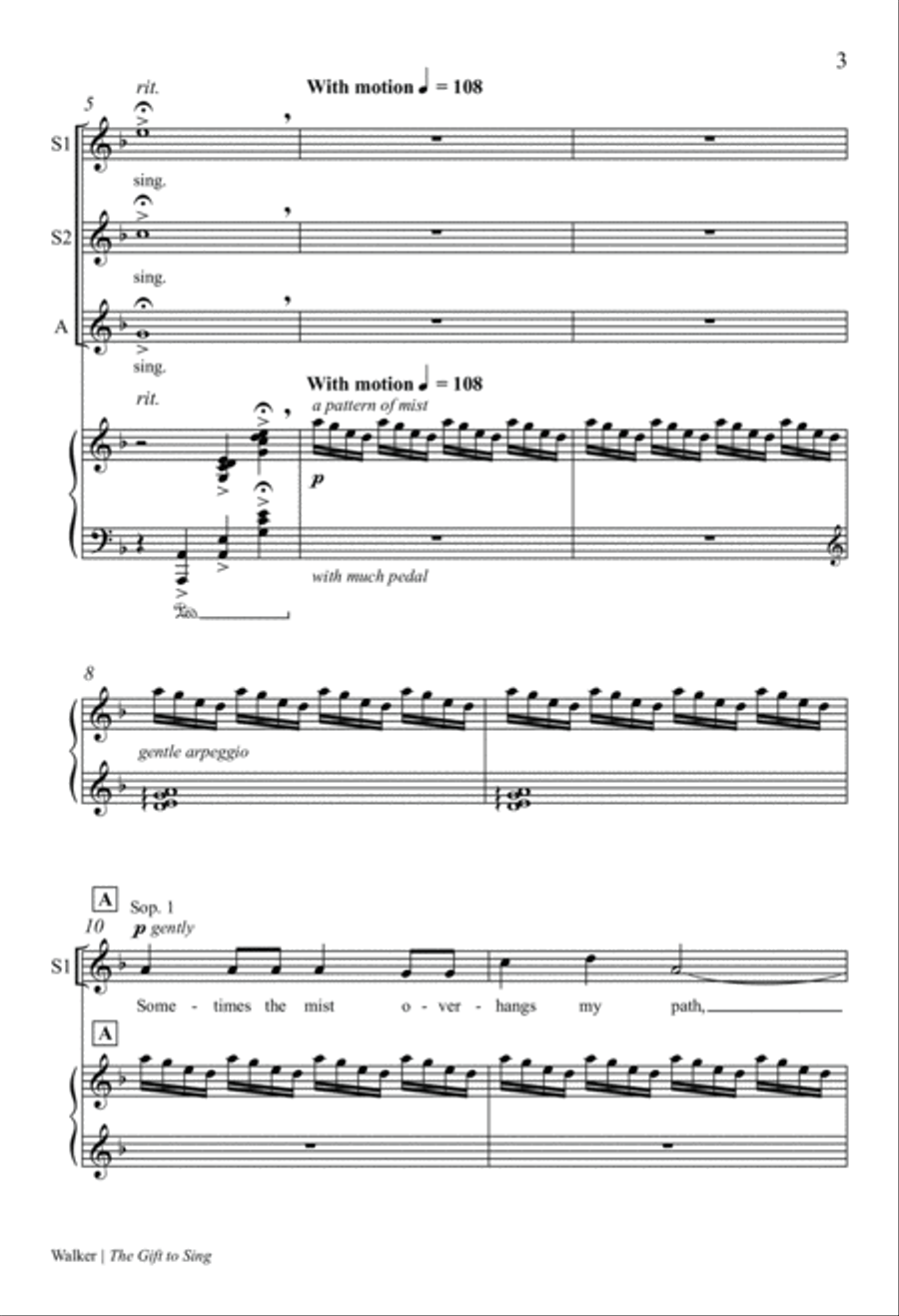 The Gift to Sing SSA scores gallery preview page 3