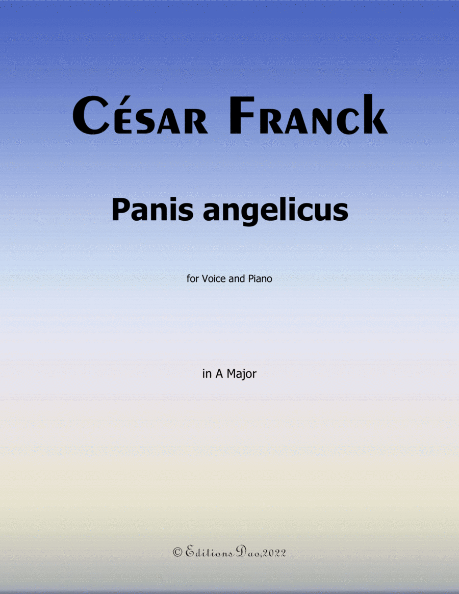 Panis angelicus, by Franck, in A Major