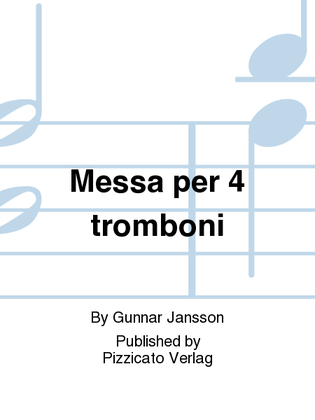 Book cover for Messa per 4 tromboni