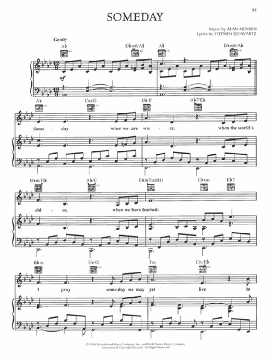 The Hunchback of Notre Dame Piano, Vocal, Guitar scores gallery preview page 7