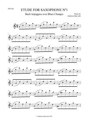 Etude For Saxophone nº1 - Bach Arpeggios Over Blues Changes - Alto Saxophone