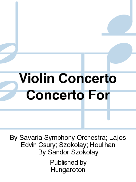 Violin Concerto Concerto For
