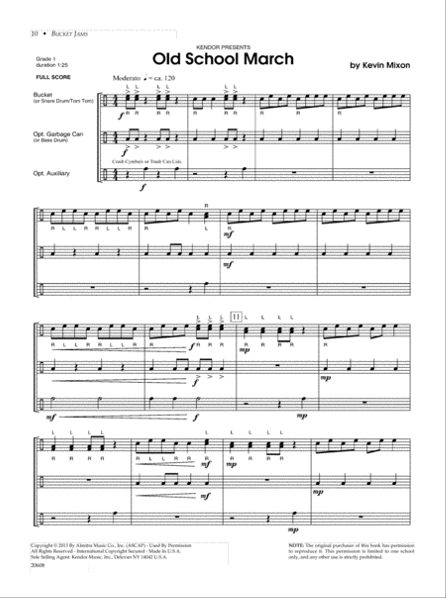 Bucket Jams, 6 Junkyard Pieces Percussion scores gallery preview page 4