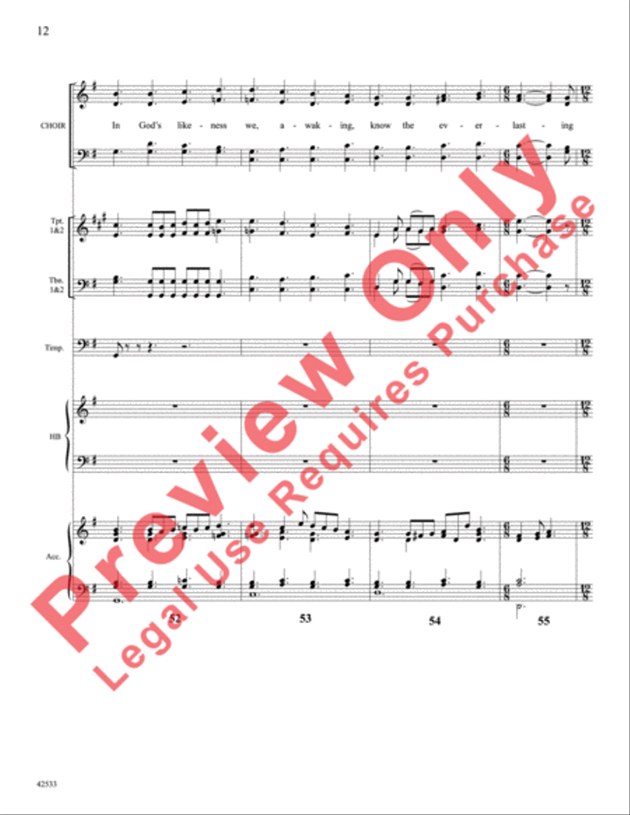 Fanfare and Canticle for Easter Day Choir scores gallery preview page 13