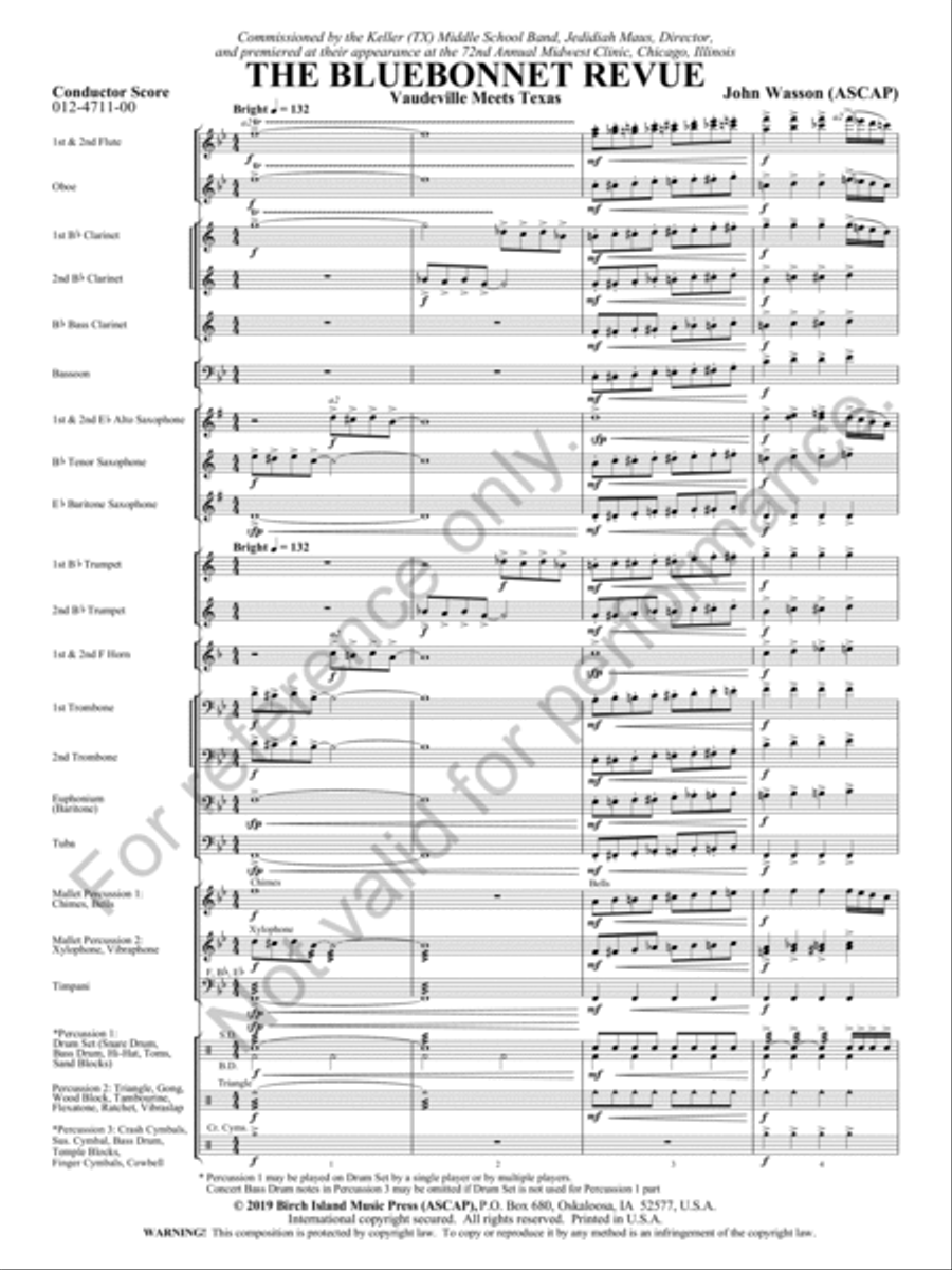The Bluebonnet Revue Concert Band scores gallery preview page 4