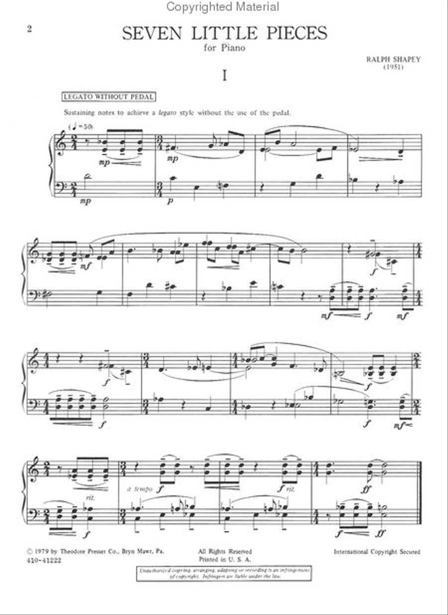Seven Little Pieces Chamber Music scores gallery preview page 2