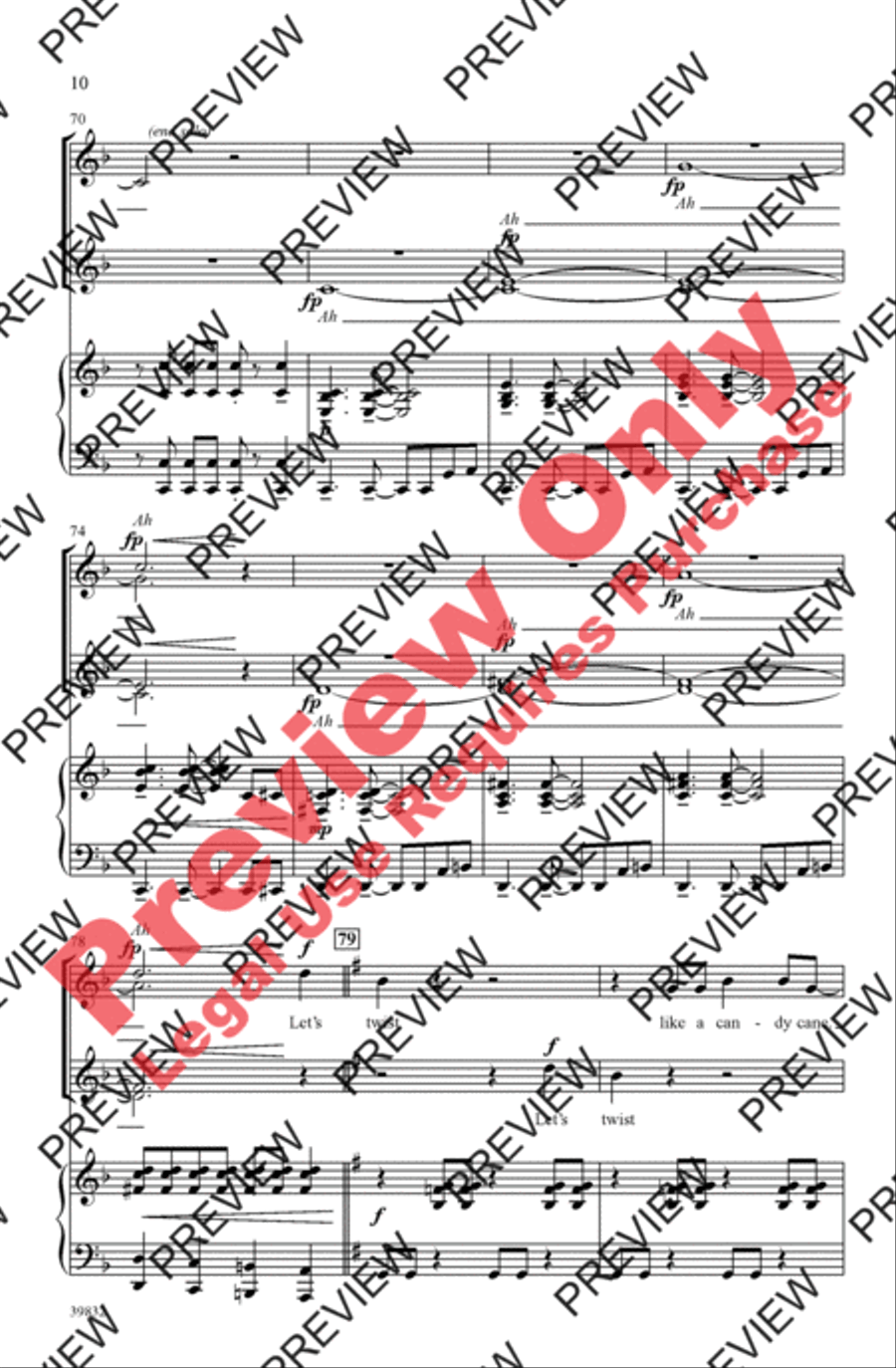 The Candy Cane Twist 2-Part scores gallery preview page 10
