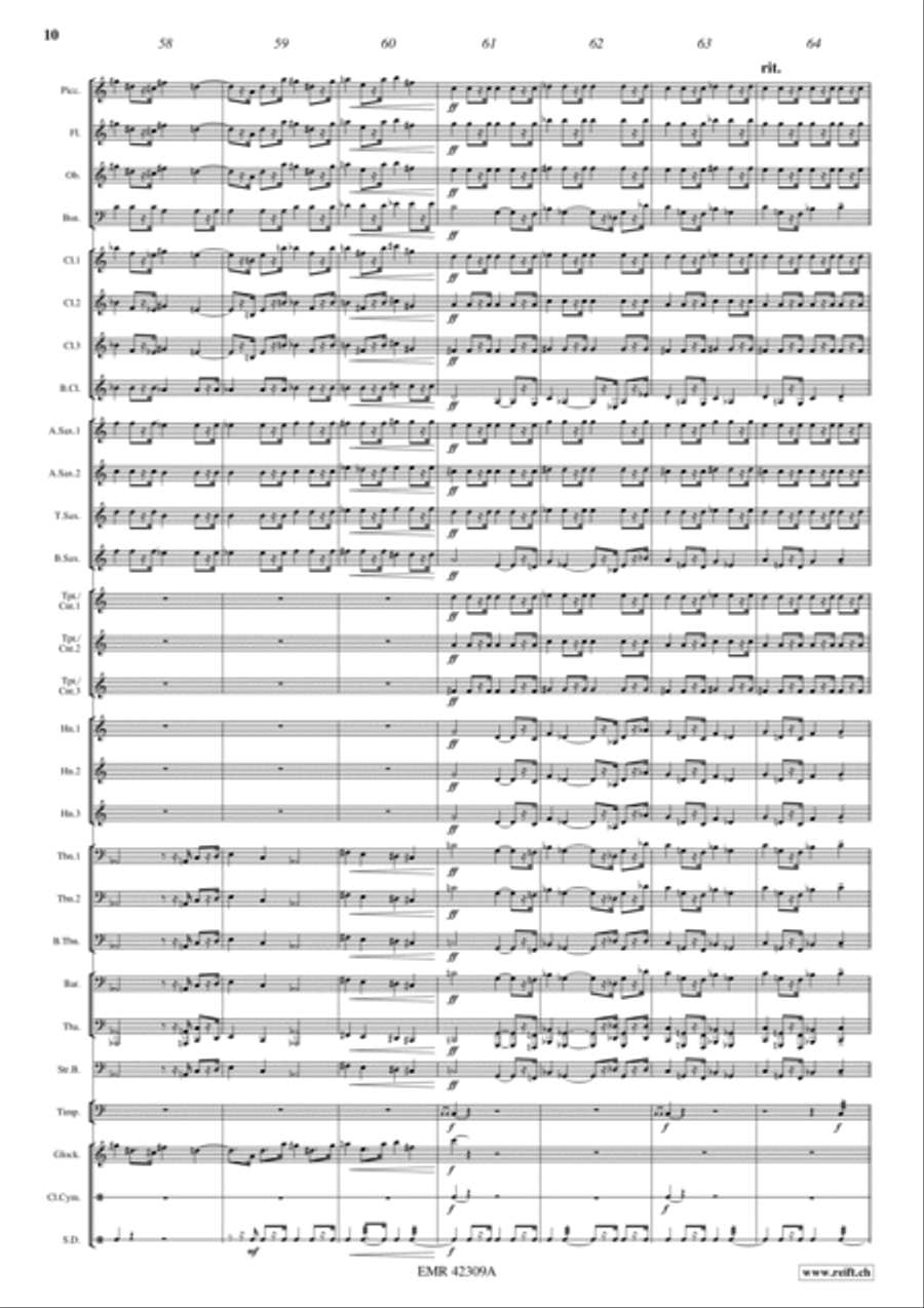 Knights Of The Round Table Concert Band scores gallery preview page 10