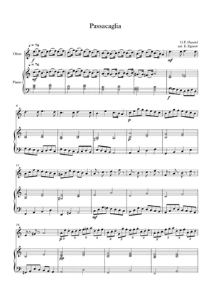 Book cover for Passacaglia, Handel-Halvorsen, For Oboe & Piano
