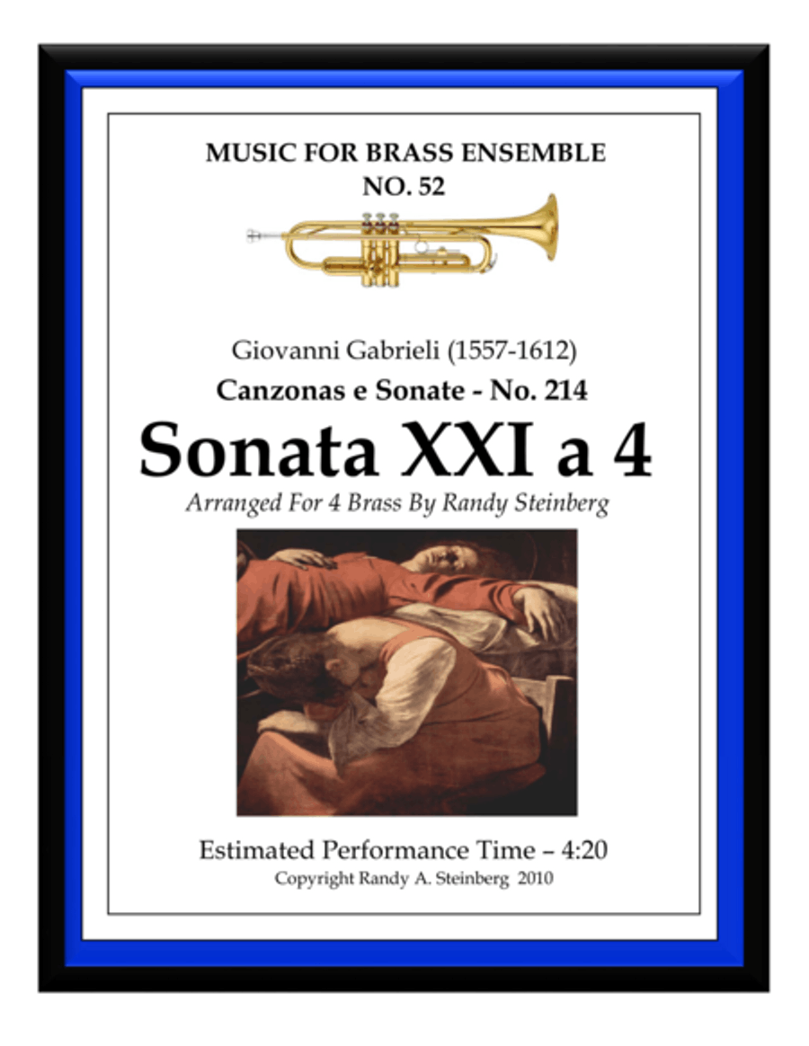 Sonata XXI a 4 - No. 214 Brass Ensemble scores gallery preview page 1