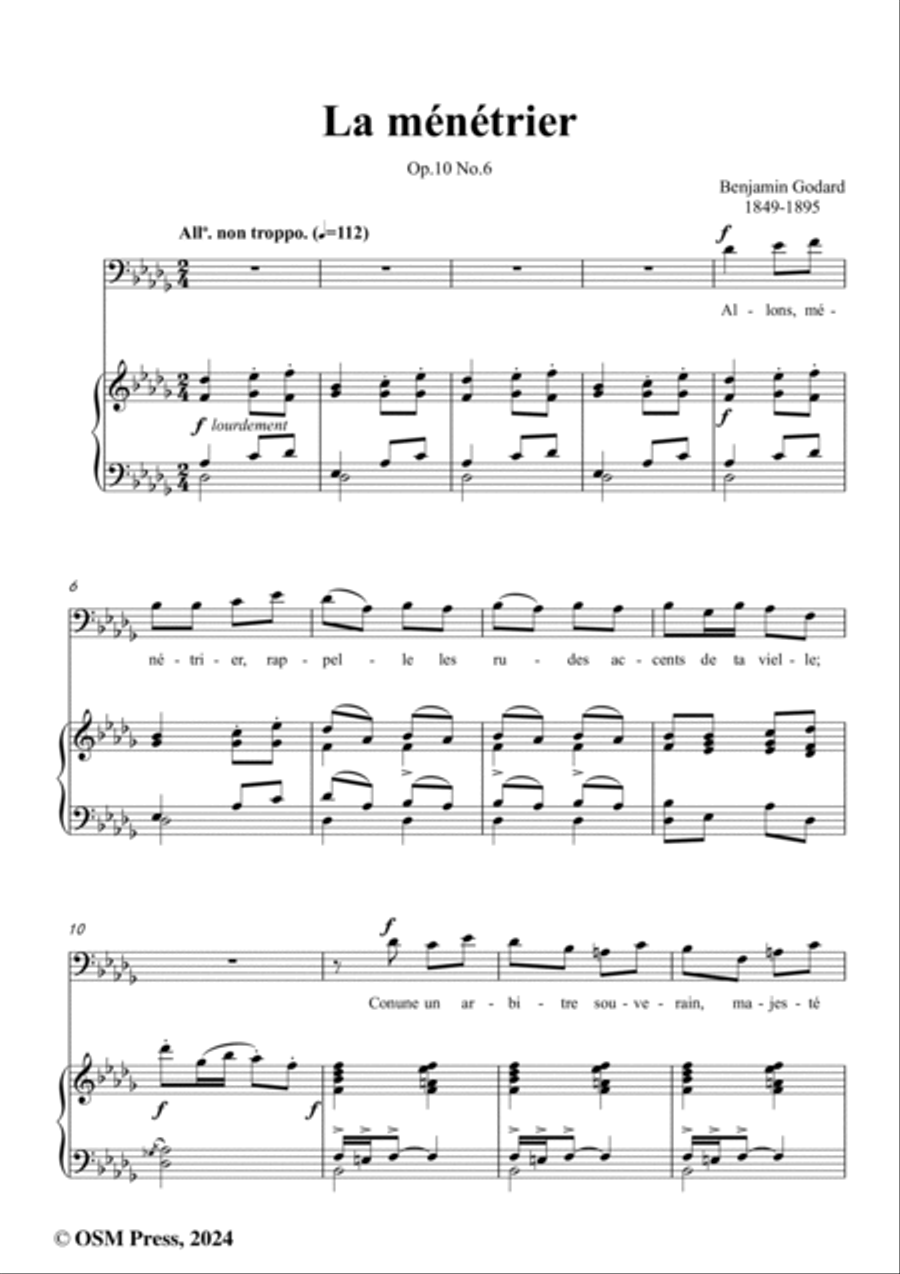 B. Godard-La ménétrier,in D flat Major,Op.10 No.6 Voice scores gallery preview page 2
