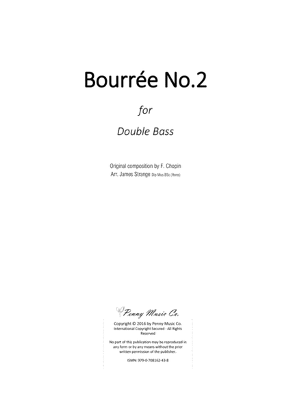 Bourrée No 2 for Double Bass image number null
