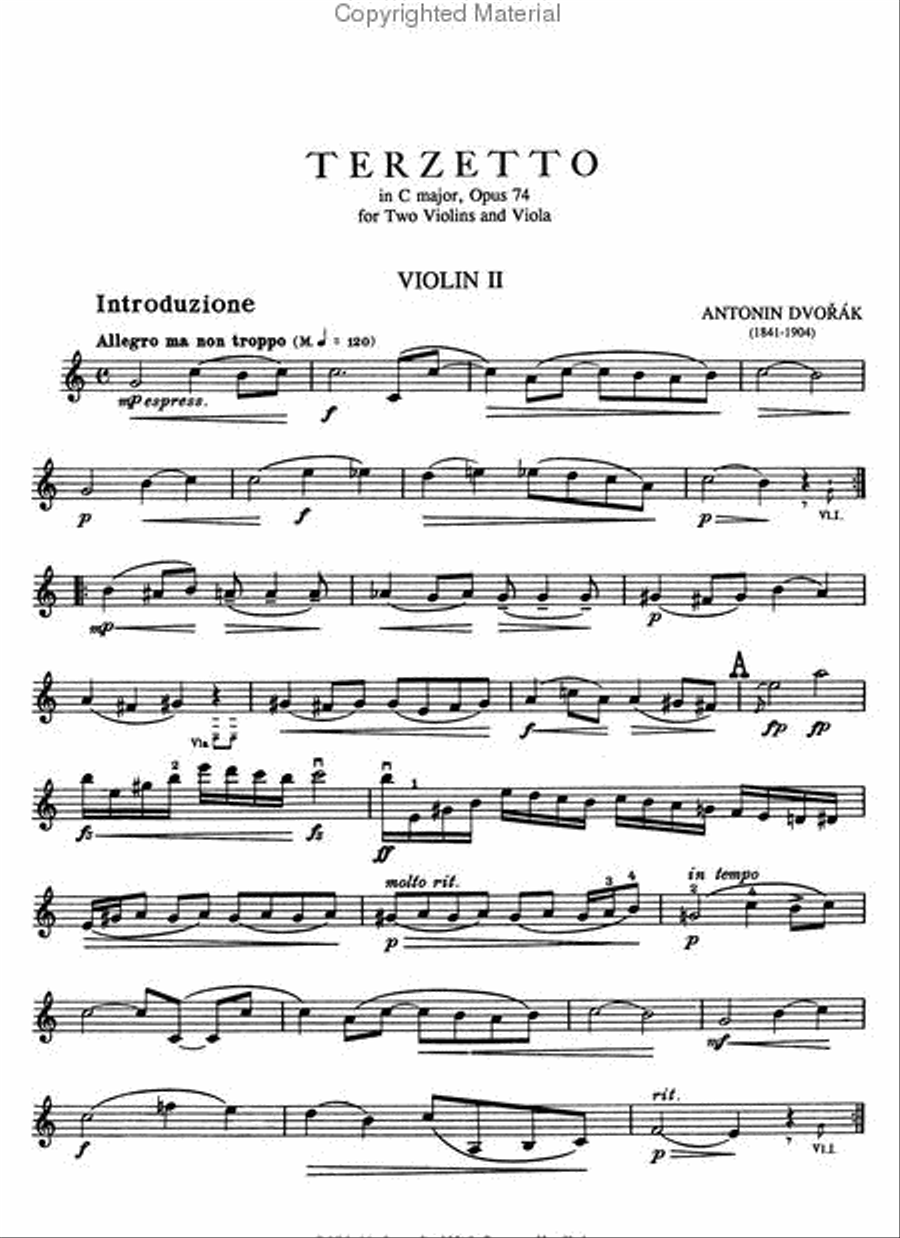Terzetto In C Major, Opus 74 Viola scores gallery preview page 3