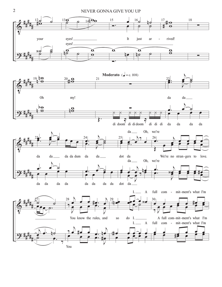 Never Gonna Give You Up Small Ensemble scores gallery preview page 2