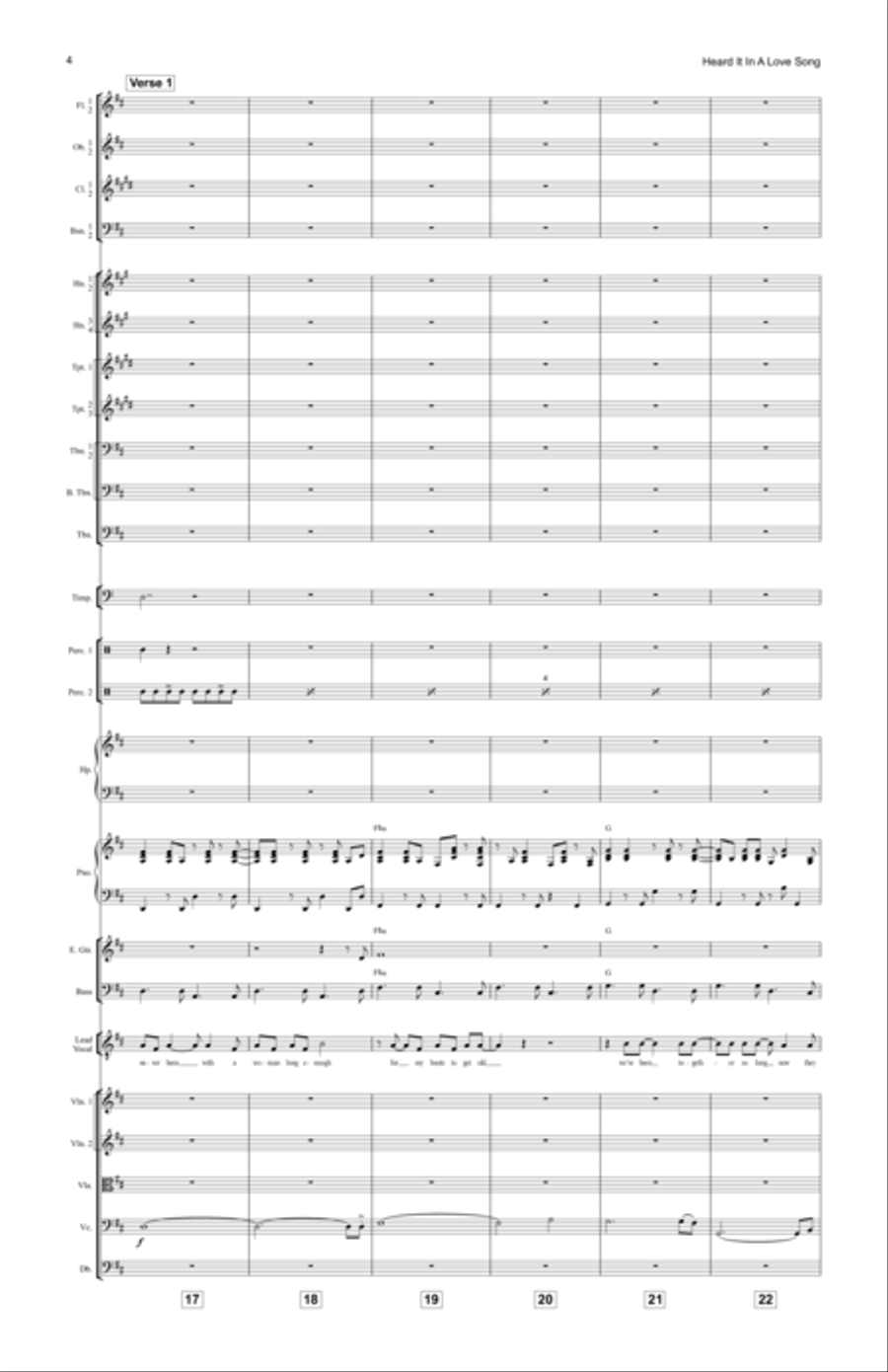 Heard It In A Love Song Heard It In A Love Song Full Orchestra scores gallery preview page 4